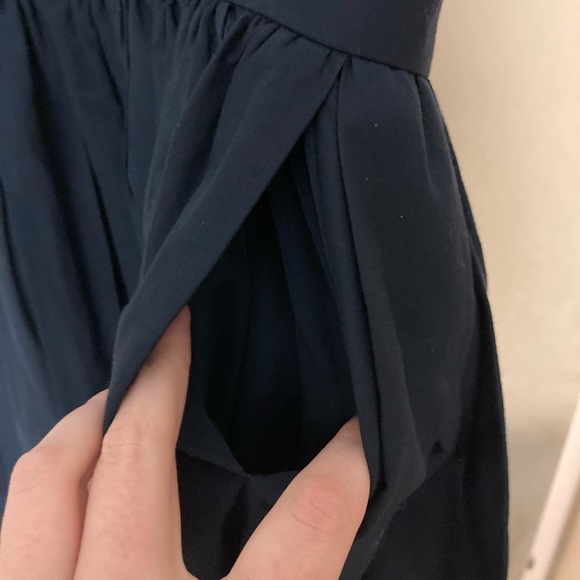 ADAM by Adam Lippes Slate Blue Dress with Pleats and Flair at Waist - Picture 11 of 17